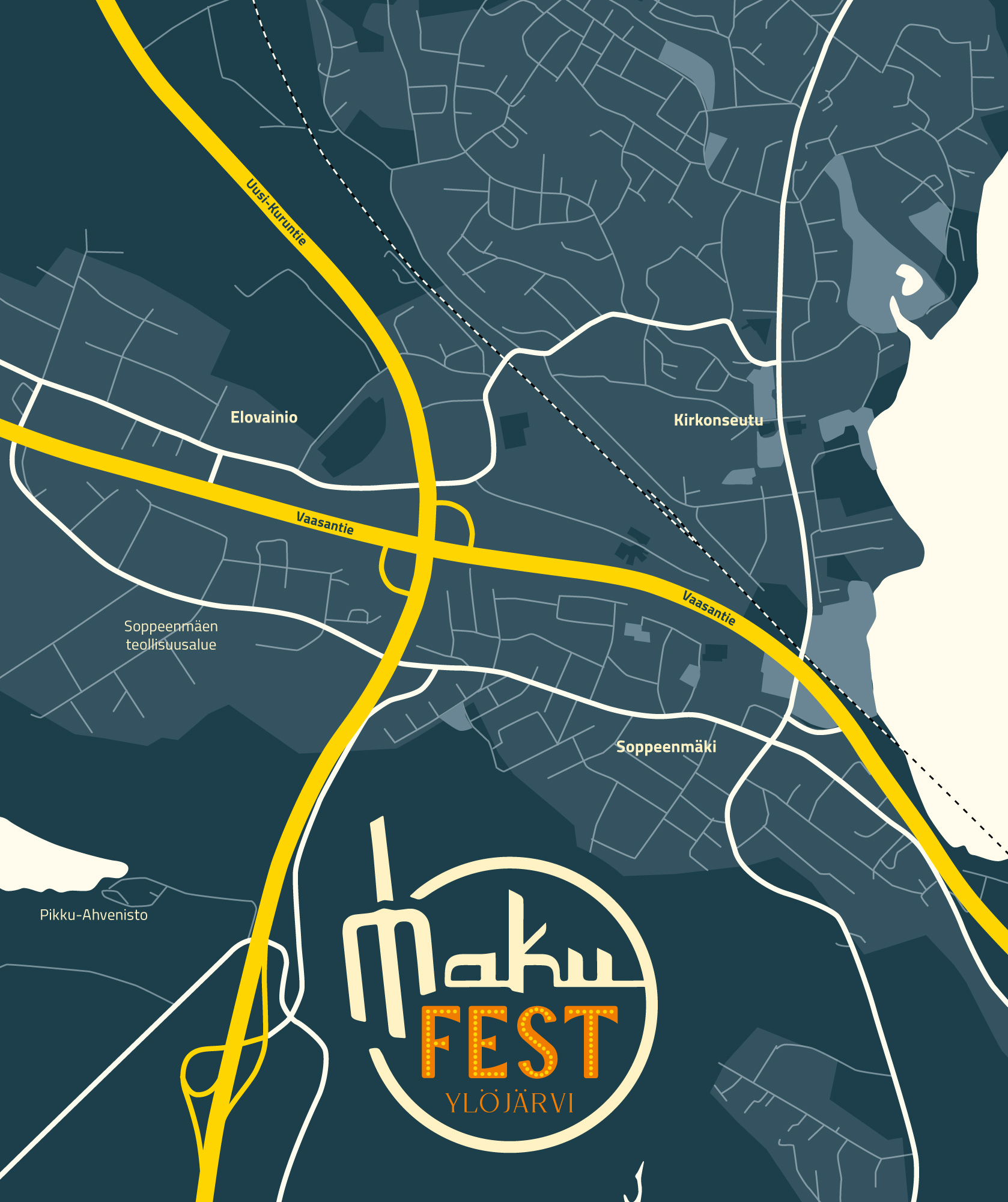 Makufest: Kartta / Ylöjärvi keskusta