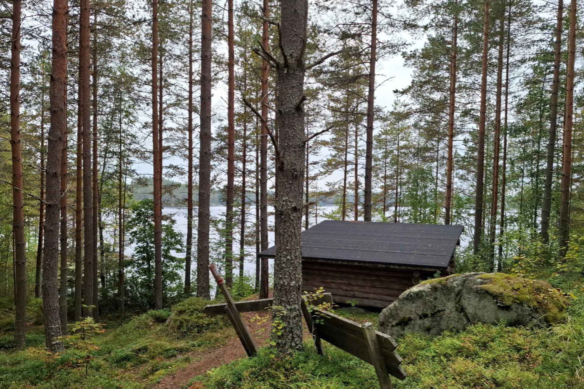 Visit Ylöjärvi: Syksy jatkuu ihan Ylöjärvellä | Iso-Kalliojärven laavu Korkeavuoren rinteestä päin kuvattuna